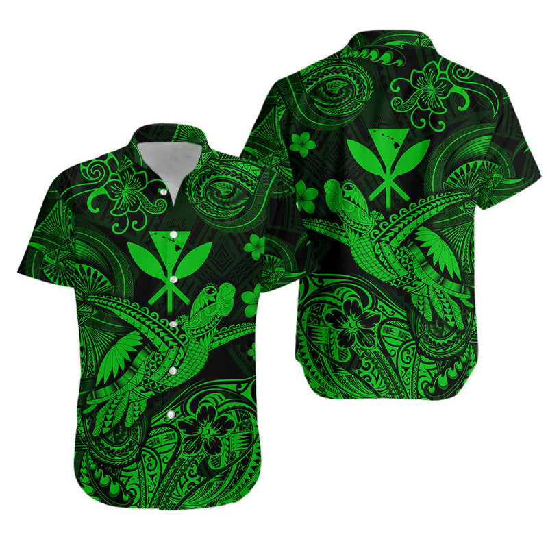 Hawaii Turtle Map Polynesian Matching Hawaiian Outfits For Couples Kanaka Maoli Unique Style - Green LT8 - Wonder Print Shop
