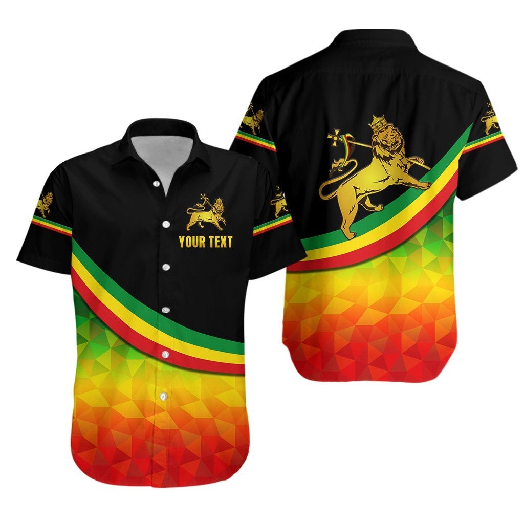 (Custom Personalised) Ethiopia Lion Of Judah Hawaiian Shirt Simple Vibes LT8 - Wonder Print Shop