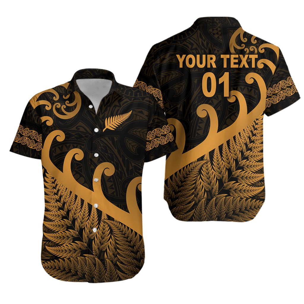 custom-personalised-new-zealand-rugby-maori-hawaiian-shirt-silver-fern-koru-vibes-gold