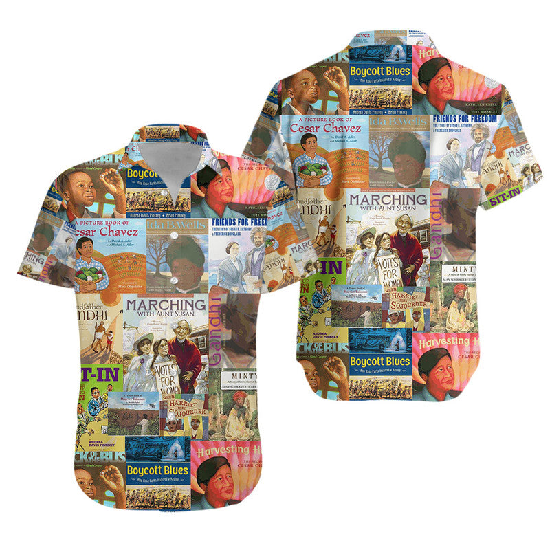 Civil Rights Movement Hawaiian Shirt Painting Book Vibes LT8 - Wonder Print Shop