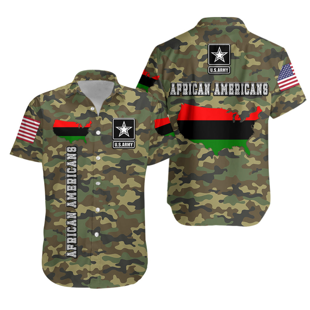 Military of African Americans Hawaiian Shirt Flag Simple Style LT8 - Wonder Print Shop
