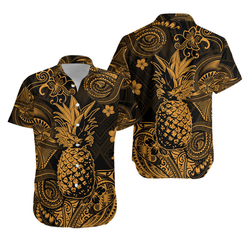 Hawaii Pineapple Polynesian Matching Hawaiian Outfits For Couples Unique Style - Gold LT8 - Wonder Print Shop