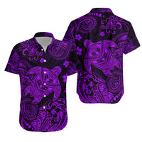 Hawaii Turtle Polynesian Hawaiian Shirt Plumeria Flower Unique Style - Purple LT8 - Wonder Print Shop