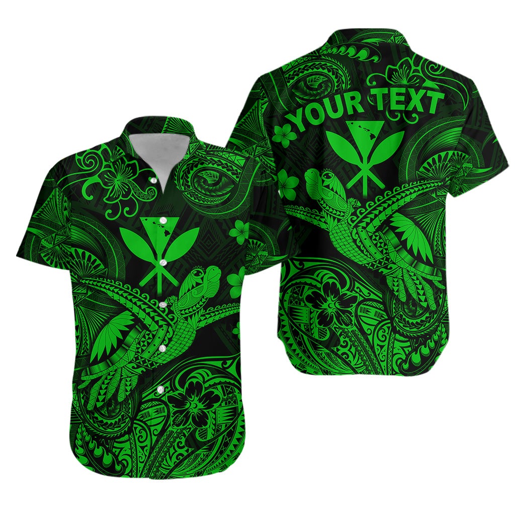 (Custom Personalised) Hawaii Turtle Map Polynesian Hawaiian Shirt Kanaka Maoli Unique Style - Green LT8 - Wonder Print Shop