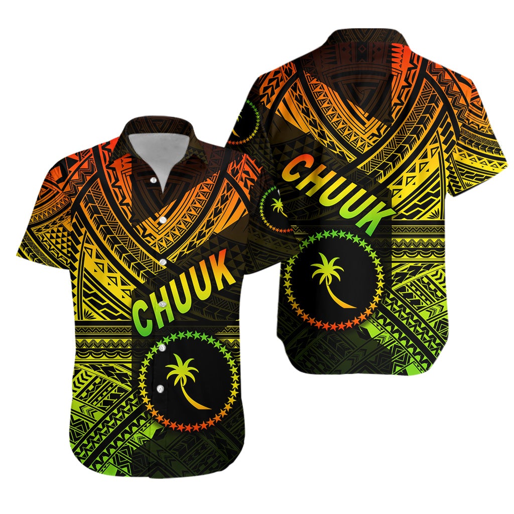 FSM Chuuk Hawaiian Shirt Original Style - Reggae LT8 - Wonder Print Shop