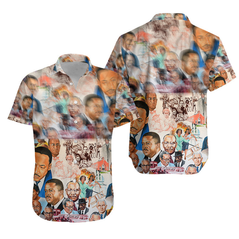 Civil Rights Leaders Hawaiian Shirt Color Painting Style LT8 - Wonder Print Shop