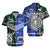 Personalised New Zealand Samoa Matching Hawaiian Outfits For Couples Maori Samoan Tattoo Dress and Hawaiian Shirt - Paua Shell LT8 - Wonder Print Shop