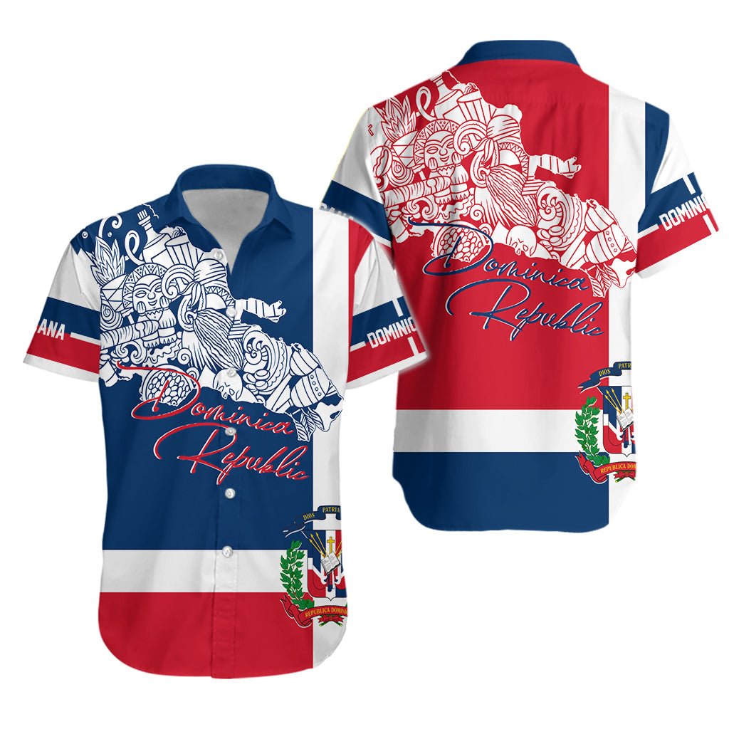 Dominican Republic Hawaiian Shirt Independence Day Flag Style - Wonder Print Shop