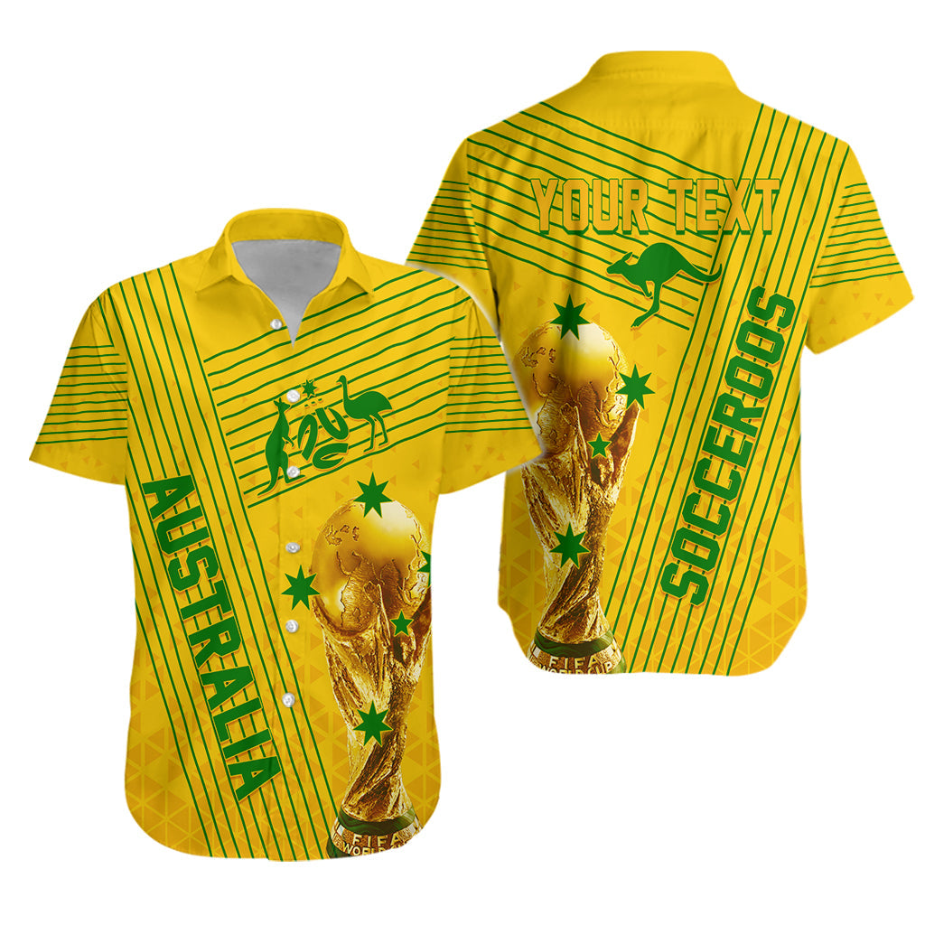 Personalised Australia Soccer WC 2022 Hawaiian Shirt Socceroos Sporty Style - Wonder Print Shop