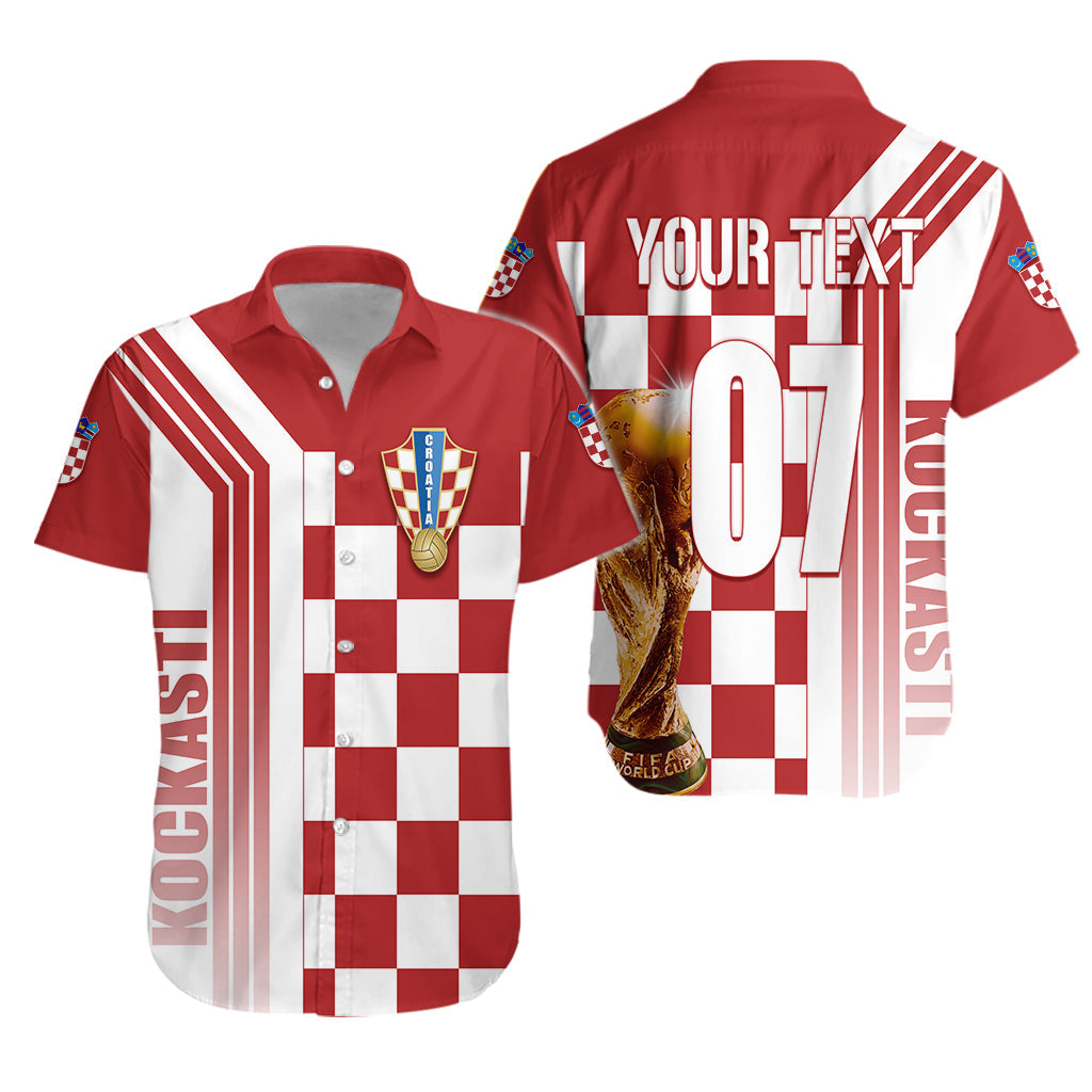 Personalised Croatia World Cup 2022 Hawaiian Shirt Kockasti - Wonder Print Shop
