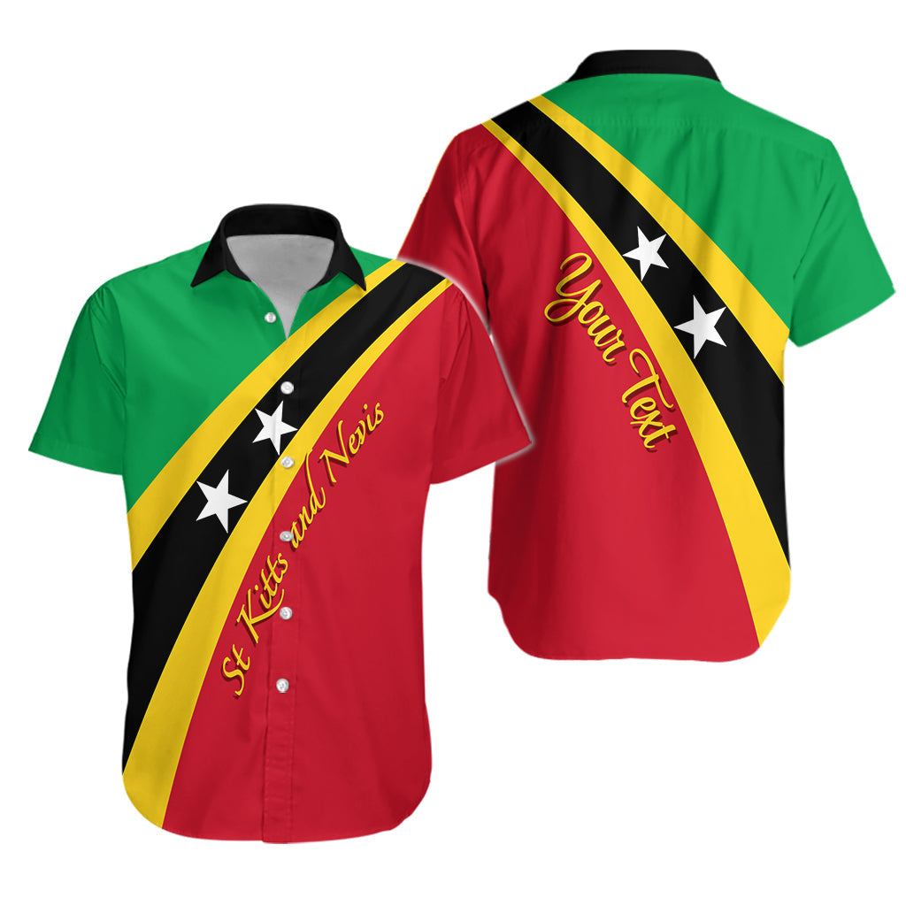 Saint Kitts and Nevis Personalised Hawaiian Shirt SKN Flag Simple Style - Wonder Print Shop
