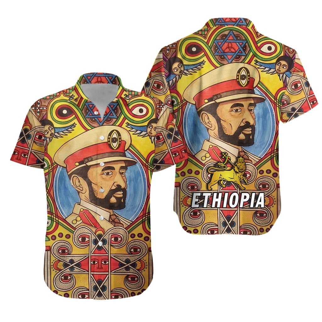 Ethiopia Hawaiian Shirt Haile Selassie I LT13 - Wonder Print Shop