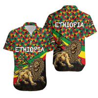 Ethiopia Hawaiian Shirt Lion Of Judah Rasta Patterns No.2 LT6 - Wonder Print Shop
