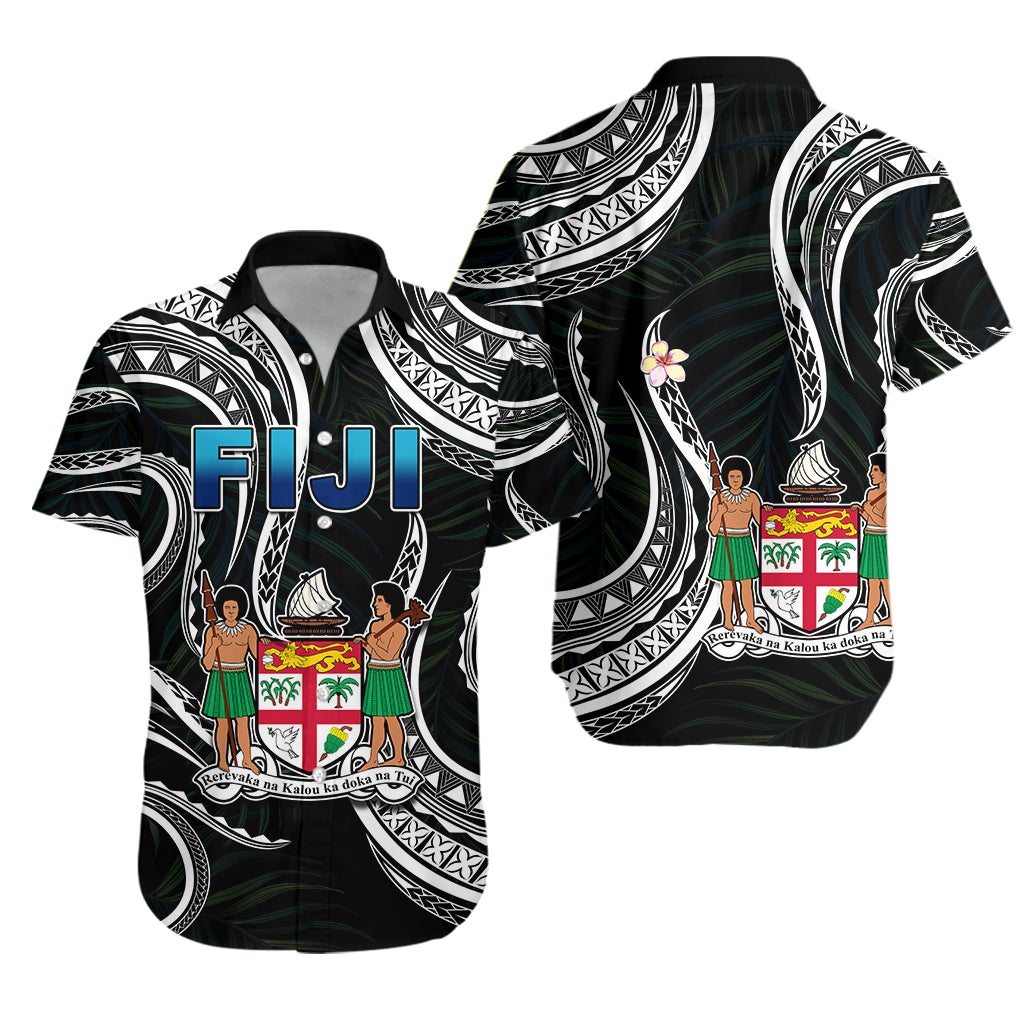 Fiji Coat of Arms Hawaiian Shirt Polynesian mix Coconut Pattern LT13 - Wonder Print Shop