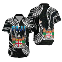 Fiji Coat of Arms Hawaiian Shirt Polynesian mix Coconut Pattern LT13 - Wonder Print Shop