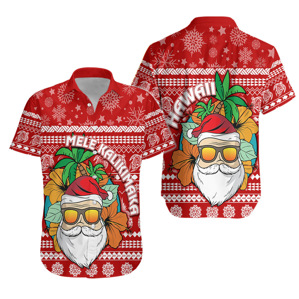 Hawaii Christmas Hawaiian Shirt Mele Kalikimaka - Tropical Santa - Wonder Print Shop