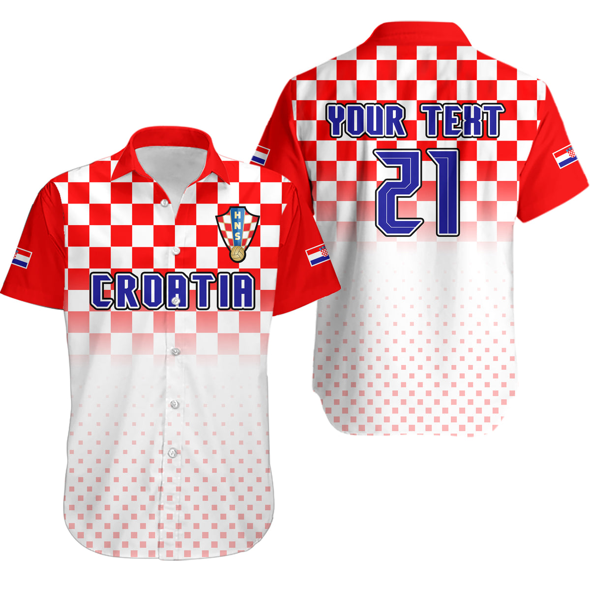 (Custom Personalised) Croatia Hrvatska Football World Cup Vibe Hawaiian Shirt - Wonder Print Shop