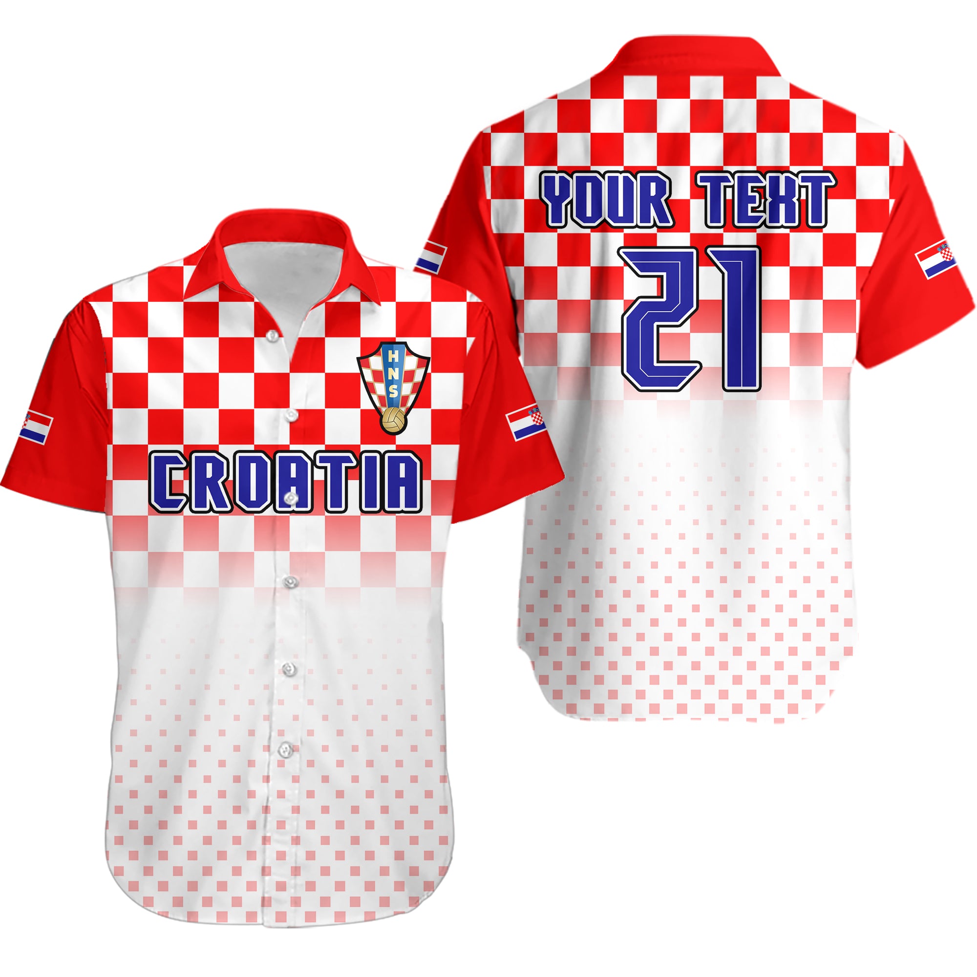 (Custom Personalised) Croatia Hrvatska Football World Cup Vibe Hawaiian Shirt LT9