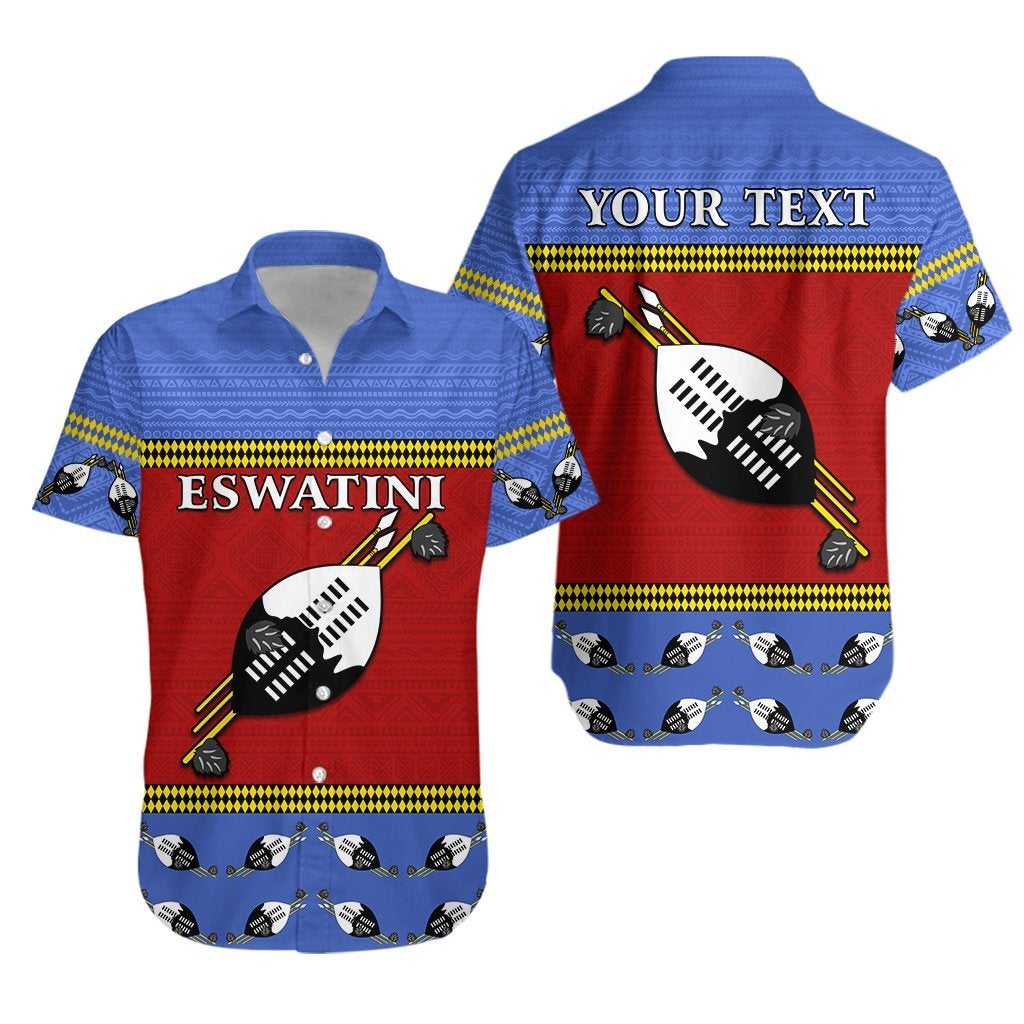 (Custom Personalised) Eswatini Independent Anniversary Hawaiian Shirt - Flag and Shield Swaziland LT13 - Wonder Print Shop