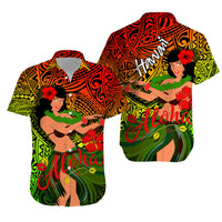 Hawaii Hula Girl Reggae Matching Hawaiian Shirt And Dress - LT2 - Wonder Print Shop