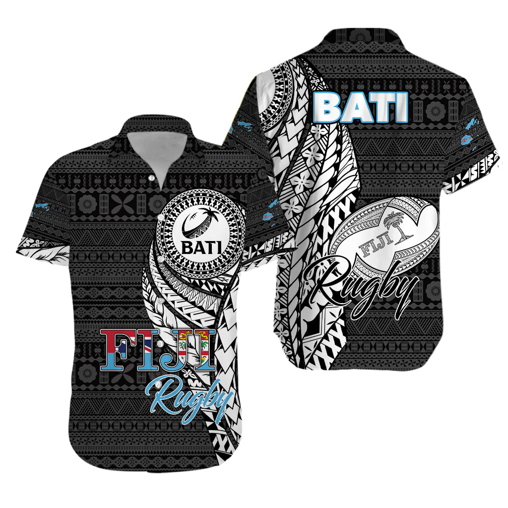Fiji Rugby Bati Tapa Pattern Hawaiian Shirt - LT2 - Wonder Print Shop