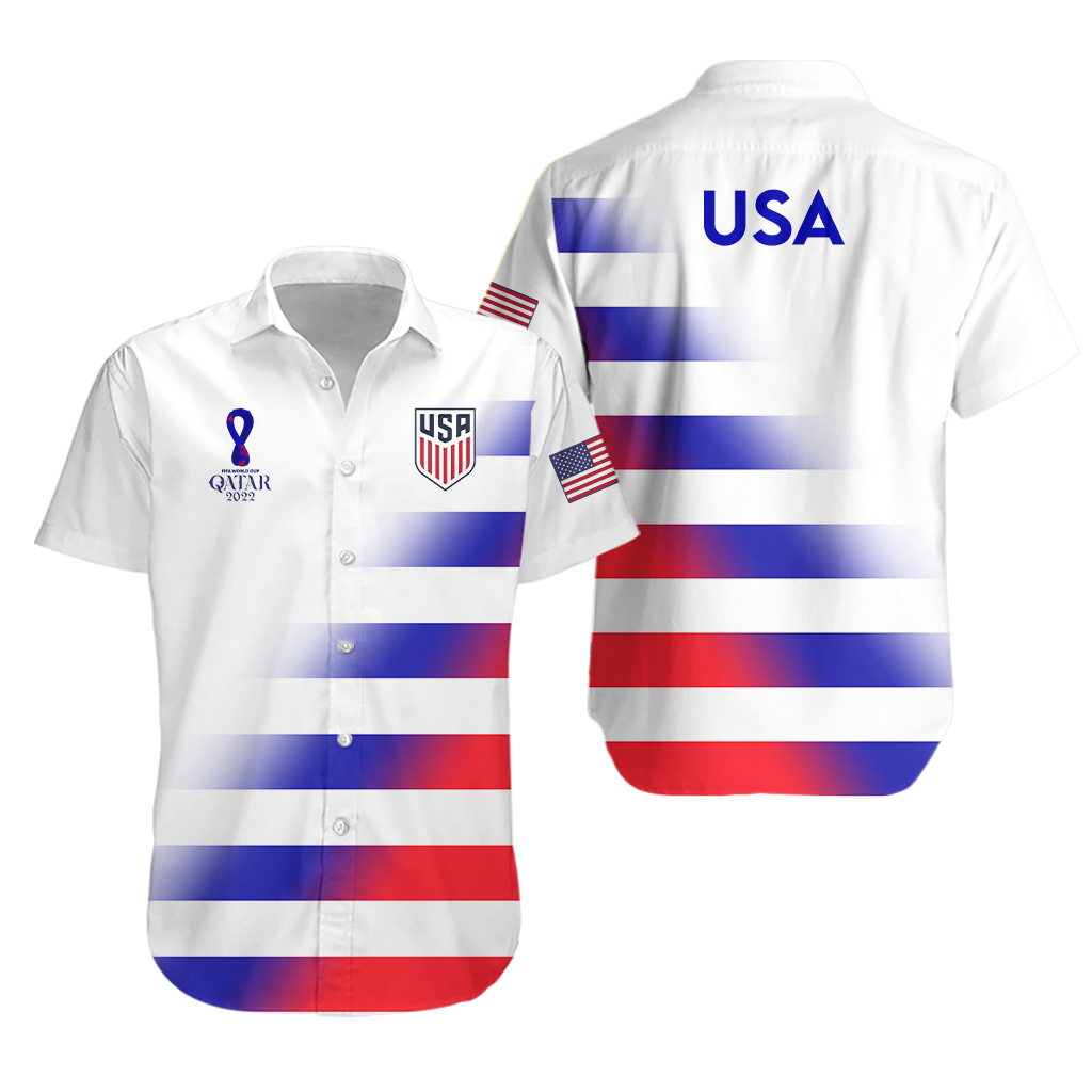 USA Football World Cup 2022 Hawaiian Shirt - LT2 - Wonder Print Shop