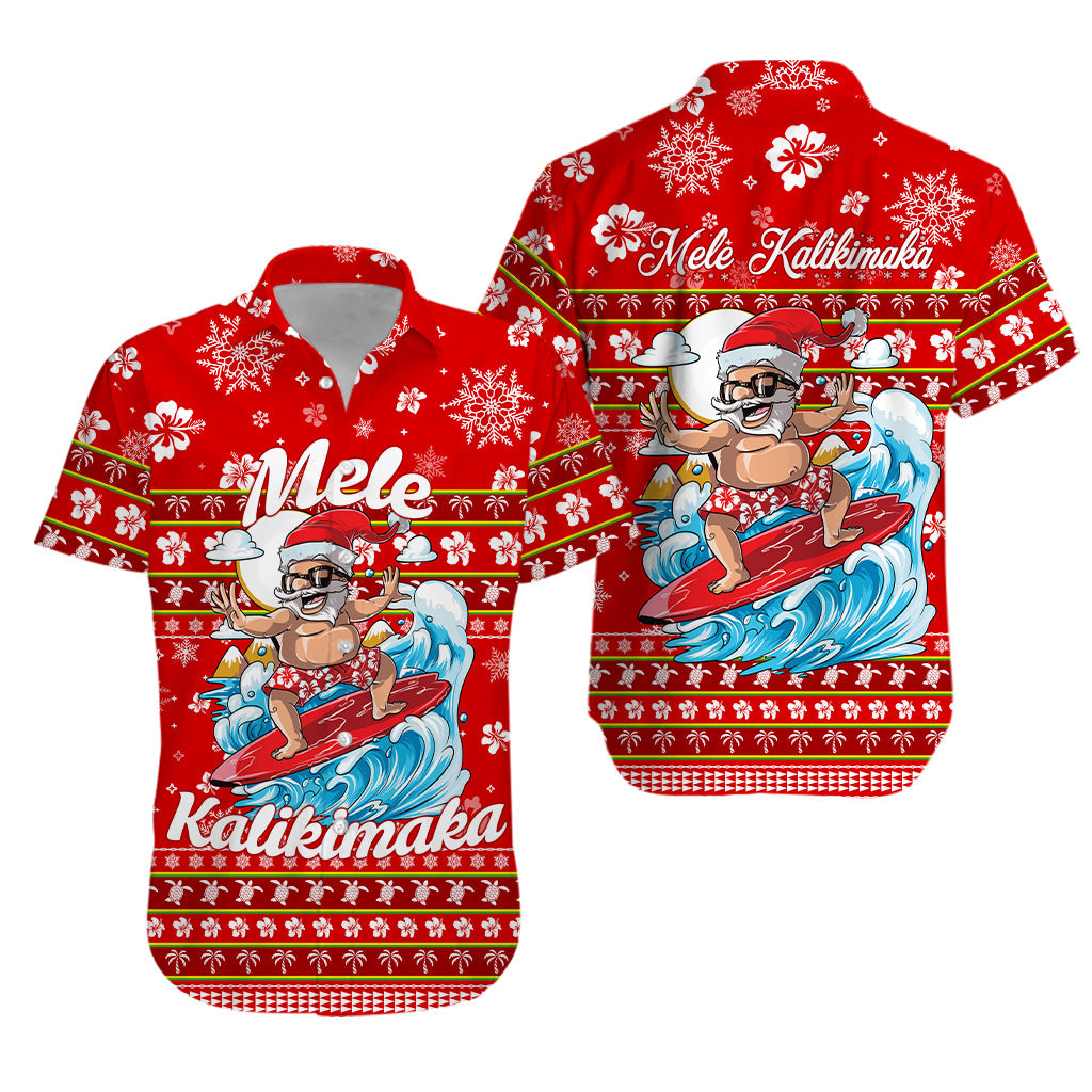 Hawaii Christmas Santas Surf Mele Kalikimaka Hawaiian Shirt LT2 - Wonder Print Shop