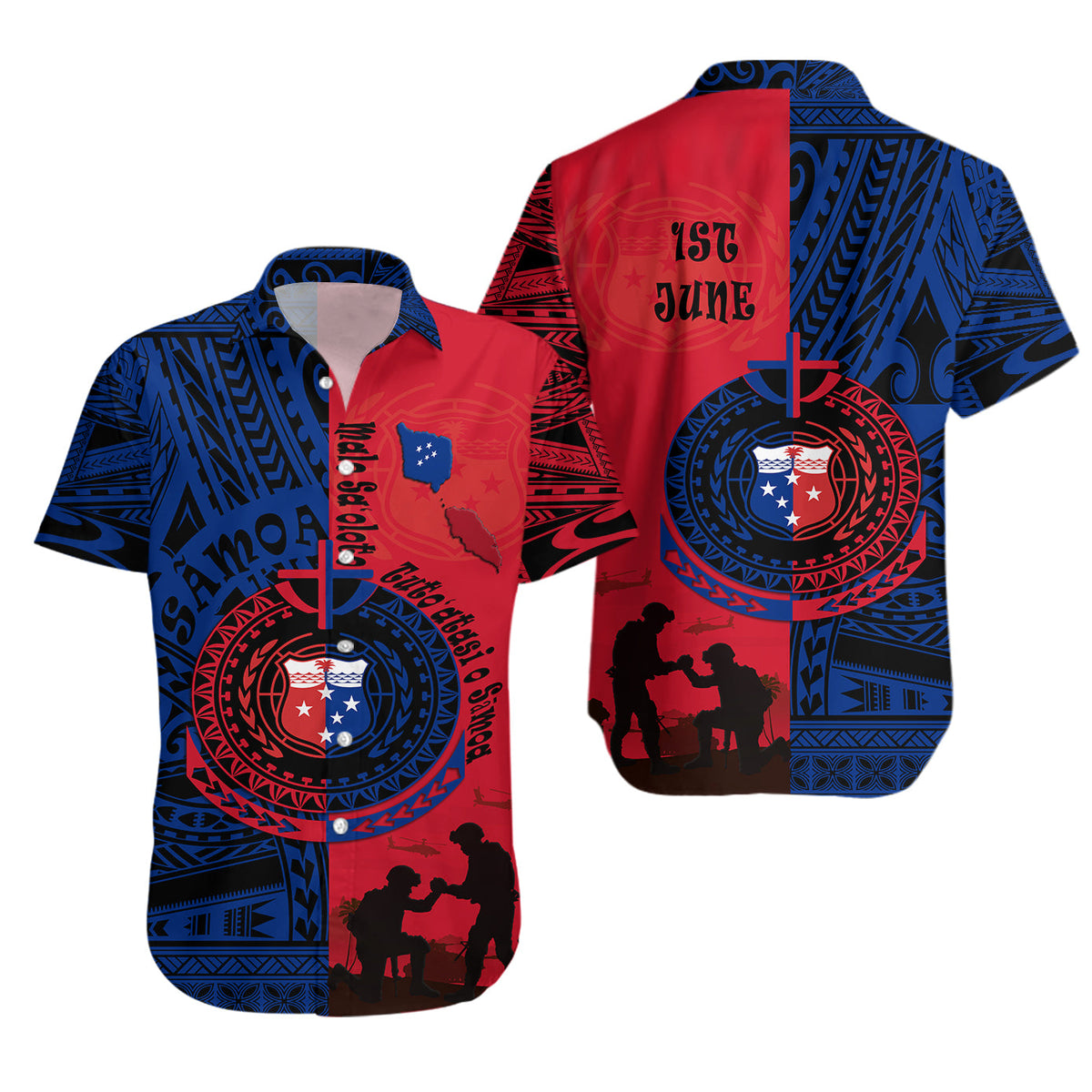 Gift For Couple - Matching Hawaiian Shirt And Dress Samoa Independence Day LT9 - Wonder Print Shop