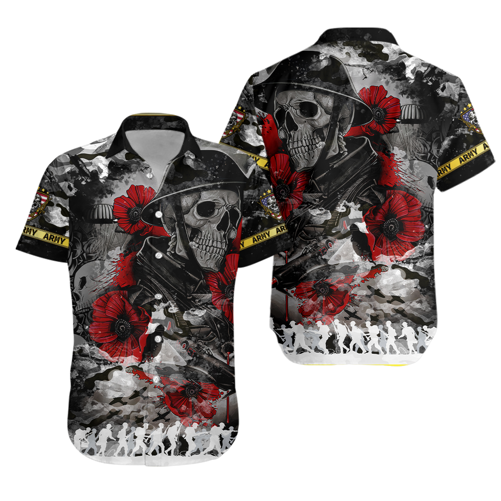 Skull Camo - U.S Army Undying Love For The Motherland Hawaiian Shirt - LT2 - Wonder Print Shop