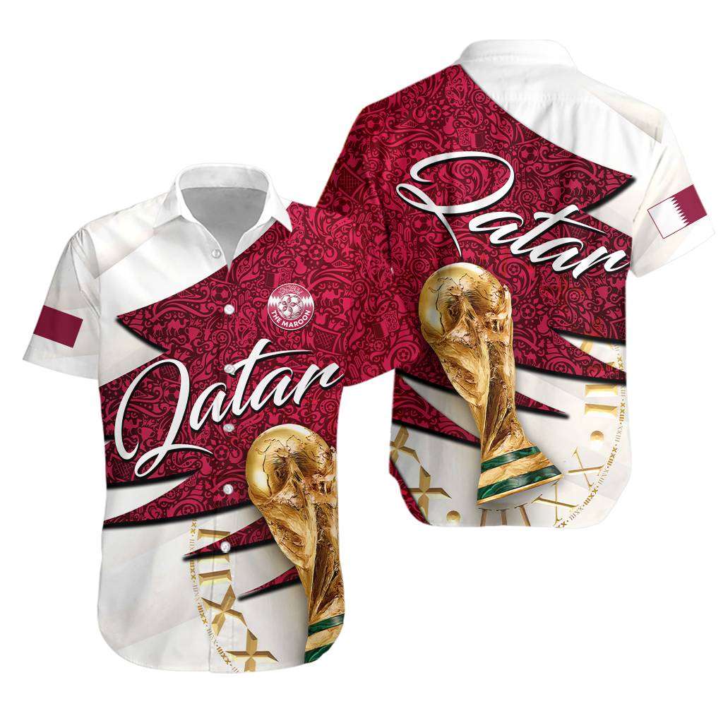 Qatar Football Team World Cup 2022 Hawaiian Shirt - LT2 - Wonder Print Shop