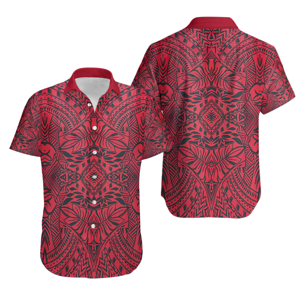 Tonga Pattern Hawaiian - Red Style - Wonder Print Shop
