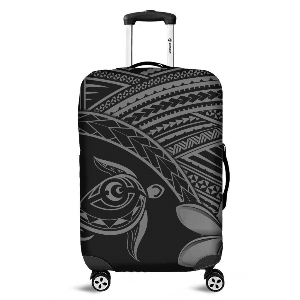 Hawaiian Turtle Plumeria Kakau Polynesian Quilt Luggage Covers Neo Gray - Wonder Print Shop