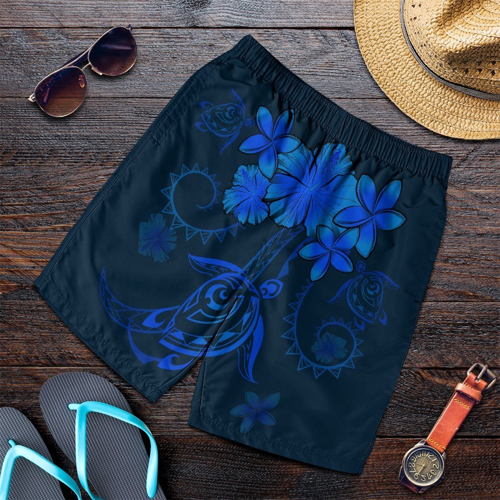 hawaiian-turtles-hibiscus-plumeria-polynesian-mens-shorts-blue