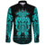 (Custom ) Viking Tyr Tattoo Cyan Long Sleeve Button Shirt RLT12 - Wonder Print Shop