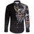 Viking Long Sleeve Button Shirt Viking Odin Raven RLT12 - Wonder Print Shop