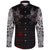 Viking Long Sleeve Button Shirt Odin Huginn and Muninn Rune Blood RLT12 - Wonder Print Shop