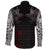 Viking Long Sleeve Button Shirt Odin Huginn and Muninn Rune Blood RLT12 - Wonder Print Shop