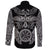 Viking Long Sleeve Button Shirt Raven and Wolf RLT12 - Wonder Print Shop