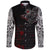 Viking Long Sleeve Button Shirt The Raven Of Odin Rune Blood RLT12 - Wonder Print Shop