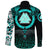 Viking Long Sleeve Button Shirt Three Raven and Valknut Cyan RLT12 - Wonder Print Shop