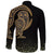 Viking Long Sleeve Button Shirt Owl Celtic On Triskele Background RLT12 - Wonder Print Shop