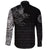 Viking Long Sleeve Button Shirt The Raven Of Odin Rune RLT12 - Wonder Print Shop