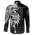 Viking Long Sleeve Button Shirt Odin Raven and Fenrir On Hand RLT12 - Wonder Print Shop