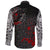 Viking Long Sleeve Button Shirt Odin Raven Rune Futhark Blood RLT12 - Wonder Print Shop