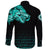 Viking Long Sleeve Button Shirt Fenrir Wolf Cyan Near Shoulder RLT12 - Wonder Print Shop