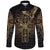 Viking Long Sleeve Button Shirt Odin's Celtic Raven Tattoo RLT12 - Wonder Print Shop
