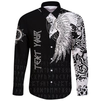 Custom Viking Long Sleeve Button Shirt Mystical Raven Tattoo Special RLT12 - Wonder Print Shop