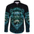 Viking Long Sleeve Button Shirt Odin With Fenrir RLT12 - Wonder Print Shop