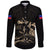 Haiti Long Sleeve Button Shirt Polynesian Neg Maron - Wonder Print Shop