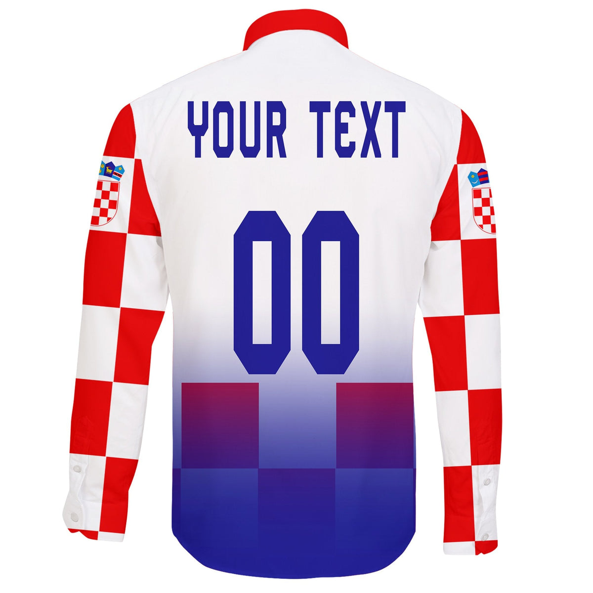 (Custom) Croatia Euro Long Sleeve Button Shirt Soccer - Wonder Print Shop